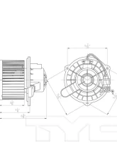 TYC Genera HVAC Blower Motor Kia Soul Front 2014-2019                                     - 700300 - Image 5