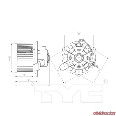TYC Genera HVAC Blower Motor Kia Soul Front 2014-2019 - 700300
