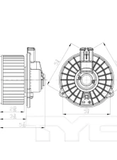 TYC Genera HVAC Blower Motor Rear                                     - 700302 - Image 3