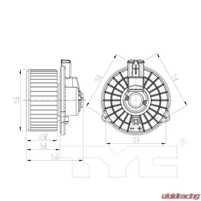 TYC Genera HVAC Blower Motor Rear - 700302