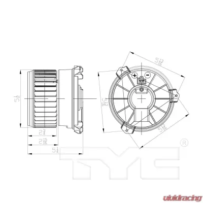 TYC Genera HVAC Blower Motor Rear - 700303