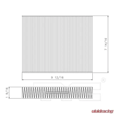 TYC Genera Cabin Air Filter Porsche - 800200C