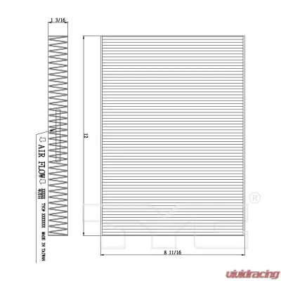 TYC Genera Cabin Air Filter Audi - 800207C