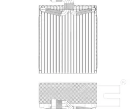 TYC Genera A/C Evaporator Core Toyota Front