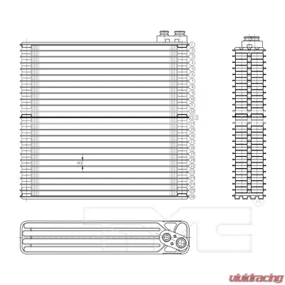 TYC Genera A/C Evaporator Core Front - 97025