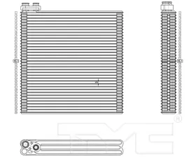 TYC Genera A/C Evaporator Core Front