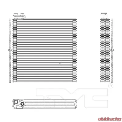 TYC Genera A/C Evaporator Core Front - 97036
