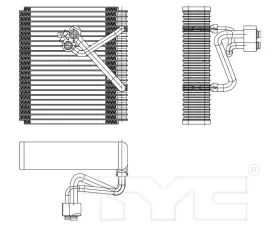 TYC Genera A/C Evaporator Core Hyundai Front