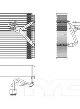 TYC Genera A/C Evaporator Core Hyundai Front                                     - 97108 - Image 2