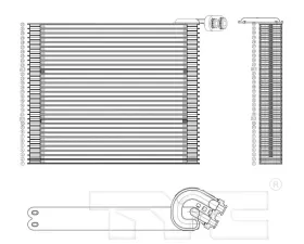 TYC Genera A/C Evaporator Core Front