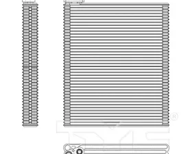 TYC Genera A/C Evaporator Core Front