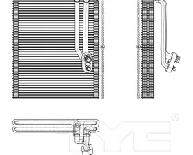 TYC Genera A/C Evaporator Core Jeep Wrangler Front 2007-2011