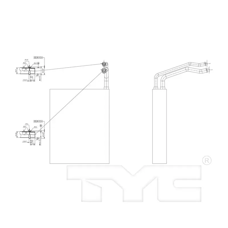 TYC Genera A/C Evaporator Core Jeep Front - 97138