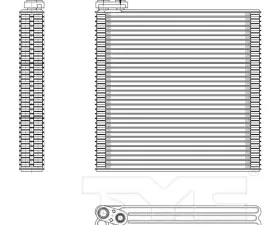 TYC Genera A/C Evaporator Core Honda Front