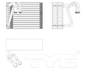 TYC Genera A/C Evaporator Core Volvo XC90 Rear 2003-2014