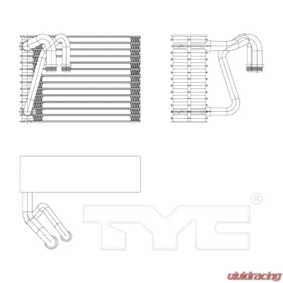 TYC Genera A/C Evaporator Core Volvo XC90 Rear 2003-2014 - 97147