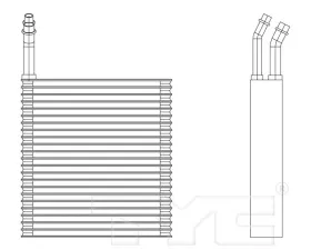 TYC Genera A/C Evaporator Core Front