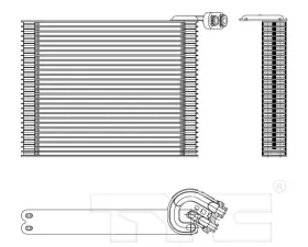 TYC Genera A/C Evaporator Core Front