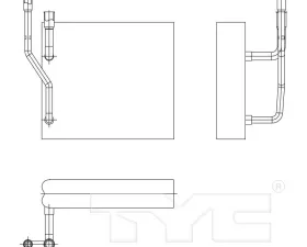 TYC Genera A/C Evaporator Core Lincoln Town Car Front 2003-2011