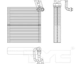 TYC Genera A/C Evaporator Core Nissan Sentra Front 2007-2012