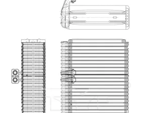 TYC Genera A/C Evaporator Core Pontiac GTO Front 2004-2006
