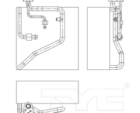 TYC Genera A/C Evaporator Core Mitsubishi Galant Front 1994-1998