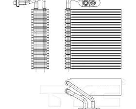 TYC Genera A/C Evaporator Core Front