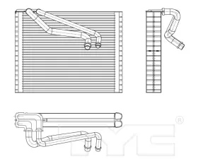 TYC Genera A/C Evaporator Core Fiat 500L Front 2014-2019