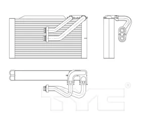 TYC Genera A/C Evaporator Core Kia Sorento Rear 2012-2015