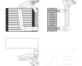 TYC Genera A/C Evaporator Core Mercedes-Benz Rear