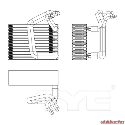 TYC Genera A/C Evaporator Core Mercedes-Benz Rear - 97202