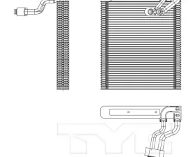 TYC Genera A/C Evaporator Core Kia Sorento Front 2011-2015