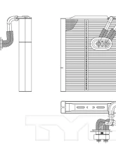 TYC Genera A/C Evaporator Core Hyundai Santa Fe Front 2013-2019                                     - 97205 - Image 2