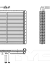 TYC Genera A/C Evaporator Core Front                                     - 97206 - Image 2