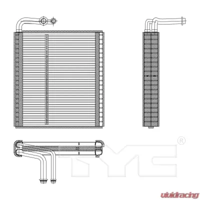 TYC Genera A/C Evaporator Core Front - 97206