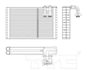 TYC Genera A/C Evaporator Core Honda Odyssey Rear 2011-2017