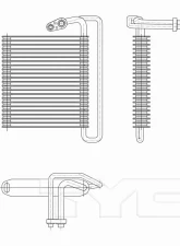 TYC Genera A/C Evaporator Core Front                                     - 97220 - Image 2