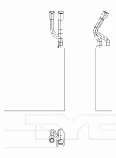 TYC Genera A/C Evaporator Core Front                                     - 97223 - Image 2