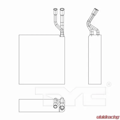 TYC Genera A/C Evaporator Core Front - 97223