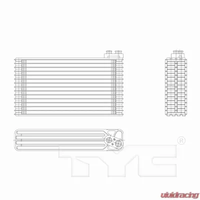TYC Genera A/C Evaporator Core Toyota Sienna Rear 2004-2010 - 97225