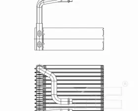 TYC Genera A/C Evaporator Core BMW Rear