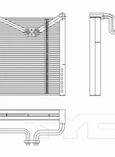 TYC Genera A/C Evaporator Core Mitsubishi Front                                     - 97239 - Image 3