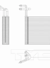 TYC Genera A/C Evaporator Core Front                                     - 97240 - Image 3