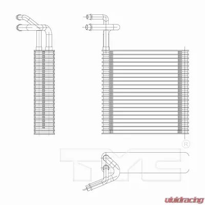 TYC Genera A/C Evaporator Core Front - 97240