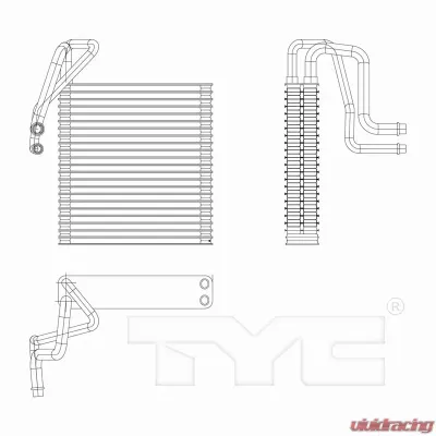 TYC Genera A/C Evaporator Core Ford Front - 97248