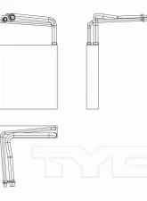 TYC Genera A/C Evaporator Core Front                                     - 97255 - Image 2