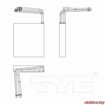 TYC Genera A/C Evaporator Core Front - 97255