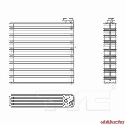TYC Genera A/C Evaporator Core Toyota Highlander Front 2001-2007 - 97258