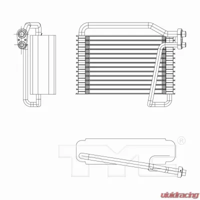 TYC Genera A/C Evaporator Core Rear - 97261
