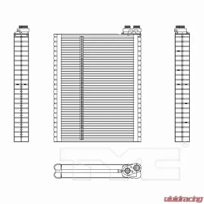 TYC Genera A/C Evaporator Core Land Rover Front - 97273